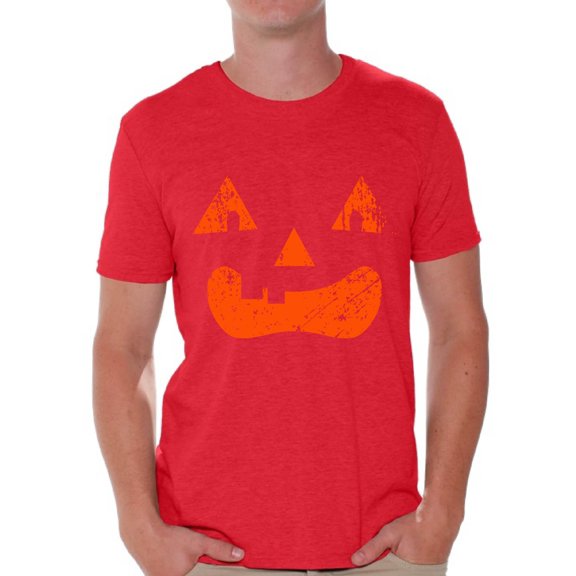 Awkward Styles Jack-O'-Lantern Pumpkin Tshirt Halloween Shirts for Men Holiday Gifts Halloween Pumpkin Shirt Dia de los Muertos Tshirt Pumpkin Face T Shirt Trick or Treat Men's Shirt Halloween Party