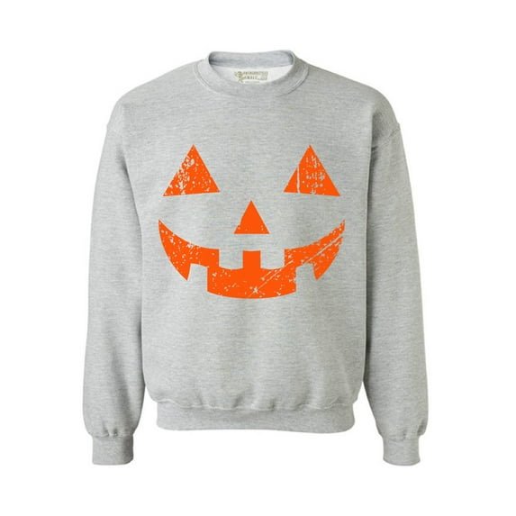 Awkward Styles Jack-O'-Lantern Sweatshirt Men's Halloween Sweater Halloween Party Sweatshirt for Women Halloween Pumpkin Sweatshirt Unisex Pumpkin Face Sweater Holiday Gifts Trick Or Treat Sweater