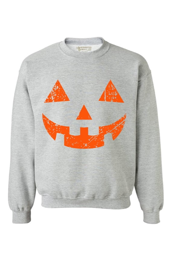 Jack-O'-Lantern Sweatshirt Men's Halloween Sweater Halloween Party Sweatshirt for Women Halloween Pumpkin Sweatshirt Unisex Pumpkin Face Sweater Holiday Gifts Trick Or Treat Sweater