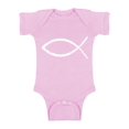 thumbnail image 1 of Awkward Styles Jesus Baby Bodysuit Short Sleeve Fish Romper for Kids Christian Romper for Boys Christian One Piece for Girls Jesus Romper for Children Christian Gifts for Little One Jesus Clothing, 1 of 4