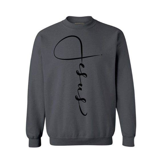 Awkward Styles Jesus Clothes Collection Black Crewneck for Women Jesus Sweater for Men Christian Gifts for Her Jesus Outfit for Men and Women Jesus Unisex Crewneck Christian Crewneck for Him