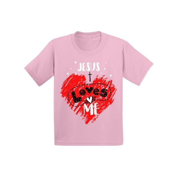 Awkward Styles Jesus Loves Me Infant Shirt Cute Baptism Gifts Religious Shirts for Kids Gifts for God Lover Christian Tshirts Religious Holiday Jesus T shirts for Boys Jesus T shirts for Girls