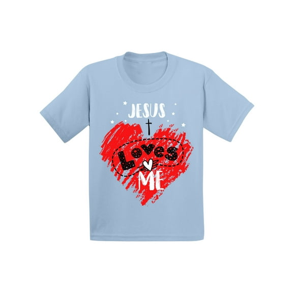 Awkward Styles Jesus Loves Me Toddler Shirt Cute Birthday Gifts Christian Shirts for Kids Jesus Shirt Religious Tshirts for Boys Religious Tshirts for Girls Gifts for God Lover Religious Holiday