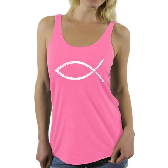 Awkward Styles Jesus Racerback Tank Top Shirt for Her Racerback Top for Christian Fish Clothes for Women Team Jesus Tanks Fish Tshirt for Ladies Christian Gifts Jesus Shirts Jesus Clothing Collection
