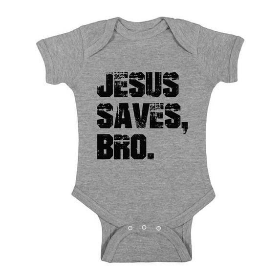 Awkward Styles Jesus Saves Baby Bodysuit Short Sleeve Tops for Newborn Baby Christian Clothes for Baby Boys Christian Bodysuits for Baby Girls Jesus Clothing for Baby Kids Jesus Saves Bro One Piece