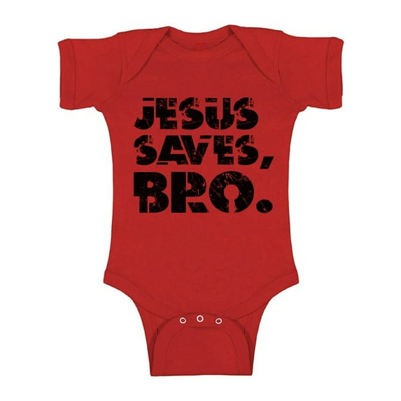 Awkward Styles Jesus Saves Baby Bodysuit Short Tops for Newborn Baby Christian Clothes for Baby Boys Christian Bodysuits for Baby Girls Jesus Clothing for Baby Kids Jesus Saves Bro One Piece Top