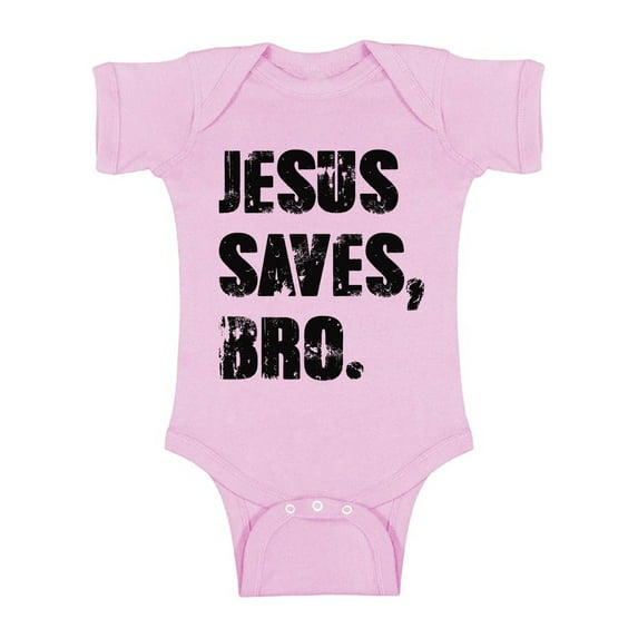 Awkward Styles Jesus Saves Bro Baby Bodysuit Short Sleeve Top for Newborn Baby Christian Clothes for Baby Boys Christian Bodysuits for Baby Girls Jesus Clothing for Baby Kids Jesus Saves Bro One Piece