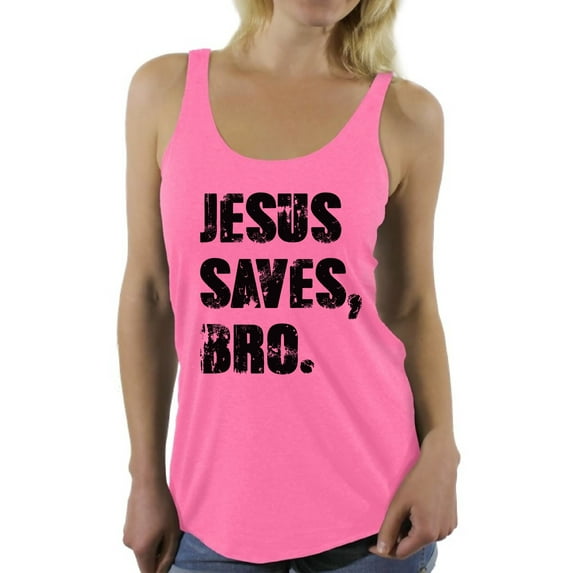 Awkward Styles Jesus Saves Bro Racerback Tank Top for Women Black Clothes for Ladies Jesus Womens Racerback Tank Top Jesus Clothing Jesus Tanks T Shirt for Her Jesus Saves Bro Ladies Shirt