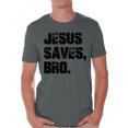 thumbnail image 1 of Awkward Styles Jesus Saves Bro Shirt for Men Black Mens Shirts Christian Clothes for Men Jesus Christ is the Lord Christian Birthday Gifts Jesus Shirts Jesus Clothing Jesus Saves Bro Mens Shirt, 1 of 4