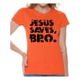 thumbnail image 1 of Awkward Styles Jesus Saves Bro Shirt for Women Black Clothes for Ladies Jesus Womens T-Shirt Christian Gifts Jesus Shirts Jesus Clothing Nice Jesus T Shirt for Her Jesus Saves Bro Ladies Shirt, 1 of 4