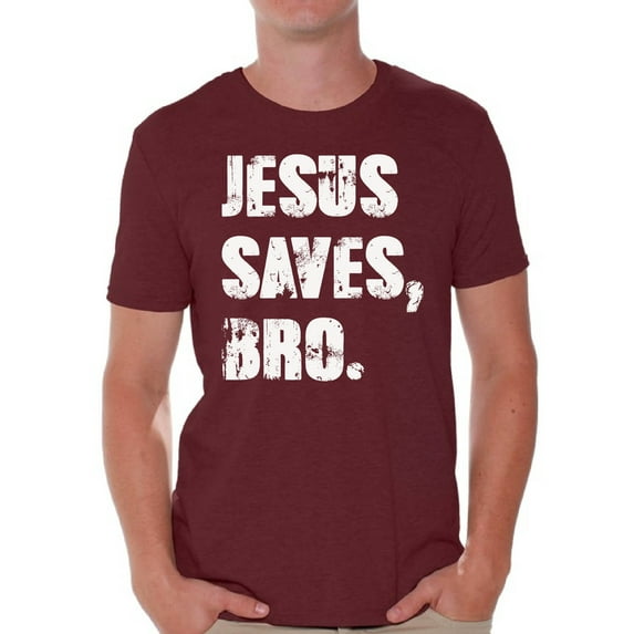 Awkward Styles Jesus Saves Bro T Shirt for Men Christian Mens Shirts Christian Clothes for Men Jesus Christ is the Lord Christian Birthday Gifts Jesus Shirts Jesus Clothing Jesus Saves Bro Mens Shirt