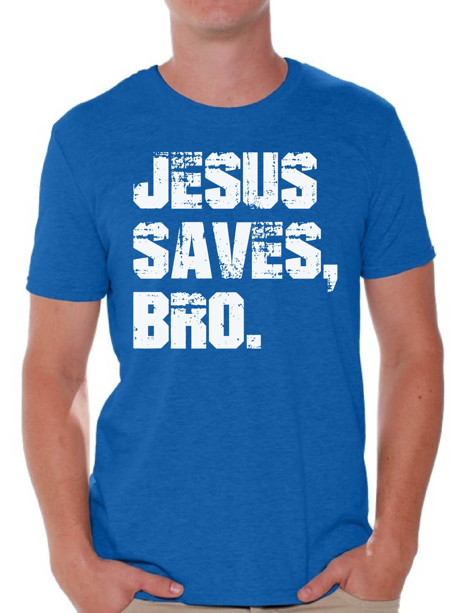 Awkward Styles Jesus Saves Bro T-Shirt for Men Christian Mens Shirts ...