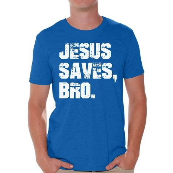 Awkward Styles Jesus Saves Bro T-Shirt for Men Christian Mens Shirts Christian Clothes for Men Jesus Christ is the Lord Christian Birthday Gifts Jesus Shirts Jesus Clothing Jesus Saves Bro Mens Shirt