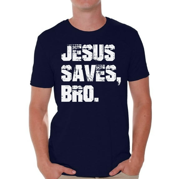 Awkward Styles Jesus Saves Bro T-Shirt for Men Christian Mens Shirts Christian Clothes for Men Jesus Christ is the Lord Christian Birthday Gifts Jesus Shirts Jesus Clothing Jesus Saves Bro Mens Shirt