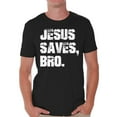 thumbnail image 1 of Awkward Styles Jesus Saves Bro T-Shirt for Men Christian Mens Shirts Christian Clothes for Men Jesus Christ is the Lord Christian Birthday Gifts Jesus Shirts Jesus Clothing Jesus Saves Bro Mens Shirt, 1 of 4