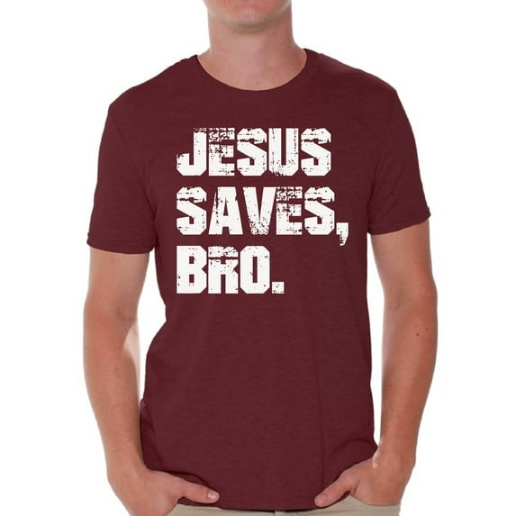 Awkward Styles Jesus Saves Bro T-Shirt for Men Christian Mens Shirts Christian Clothes for Men Jesus Christ is the Lord Christian Birthday Gifts Jesus Shirts Jesus Clothing Jesus Saves Bro Mens Shirt