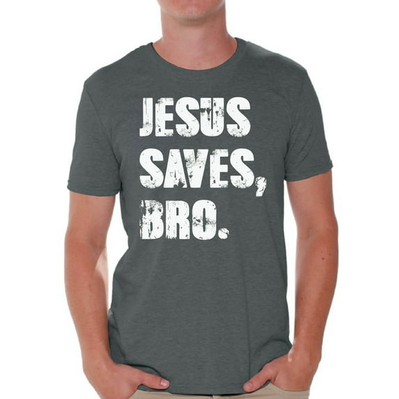 Awkward Styles Jesus Saves Bro T Shirt for Men Christian Mens Shirts Christian Clothes for Men Jesus Christ is the Lord Christian Birthday Gifts Jesus Shirts Jesus Clothing Jesus Saves Bro Mens Shirt