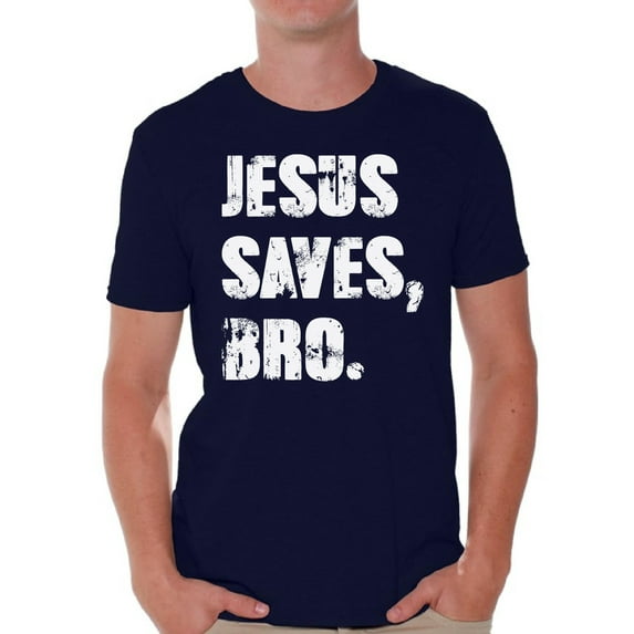 Awkward Styles Jesus Saves Bro T Shirt for Men Christian Mens Shirts Christian Clothes for Men Jesus Christ is the Lord Christian Birthday Gifts Jesus Shirts Jesus Clothing Jesus Saves Bro Mens Shirt