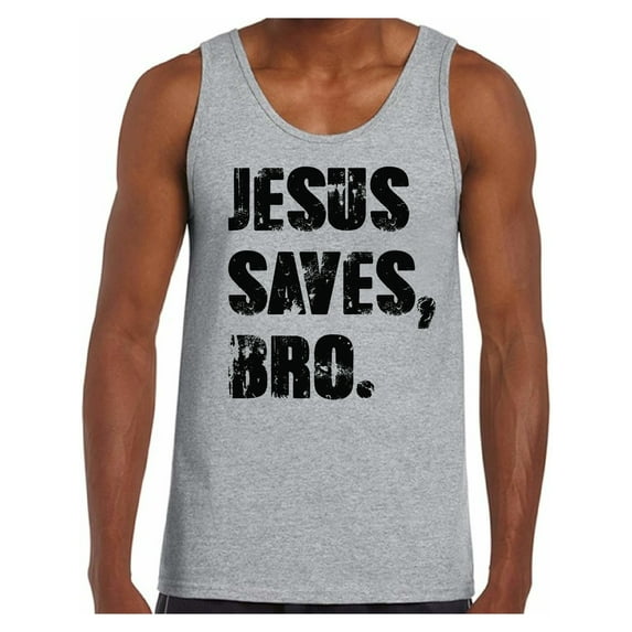 Awkward Styles Jesus Saves Bro Tank Top Shirt for Men Black Mens Tanks Clothes for Men Jesus Christ is the Lord Christian Birthday Gifts Jesus Shirts Jesus Clothing Jesus Saves Bro Mens Shirt