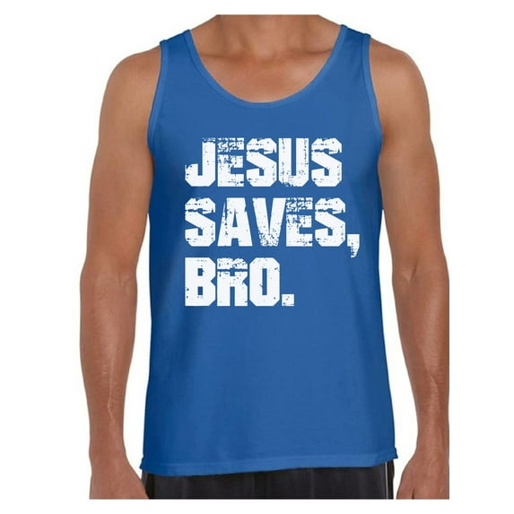 Awkward Styles Jesus Saves Bro Tank Top Shirts for Men Christian Mens Tanks Clothes for Men Jesus Christ is the Lord Christian Birthday Gifts Jesus Shirts Jesus Clothing Jesus Saves Bro Mens Shirt
