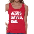 thumbnail image 1 of Awkward Styles Jesus Saves Bro Tank Tops for Women Christian Clothes for Ladies Jesus Womens T-Shirt Christian Gifts Jesus Tank Top Jesus Clothing Jesus T Shirt for Her Jesus Saves Bro Ladies Shirt, 1 of 4