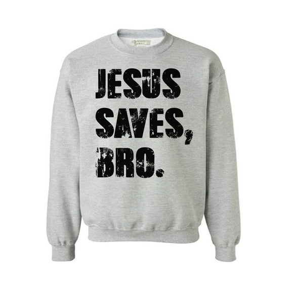 Awkward Styles Jesus Saves Bro Unisex Crewneck Black Crewneck for Her Jesus Clothes Jesus Crewneck for Women Jesus Sweater for Men Christian Gifts Jesus Saves Bro Outfit for Men and Women