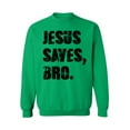thumbnail image 1 of Awkward Styles Jesus Saves Bro Unisex Crewneck Black Crewneck for Her Jesus Clothes Jesus Crewneck for Women Jesus Sweater for Men Christian Gifts Jesus Saves Bro Outfit for Men and Women, 1 of 5