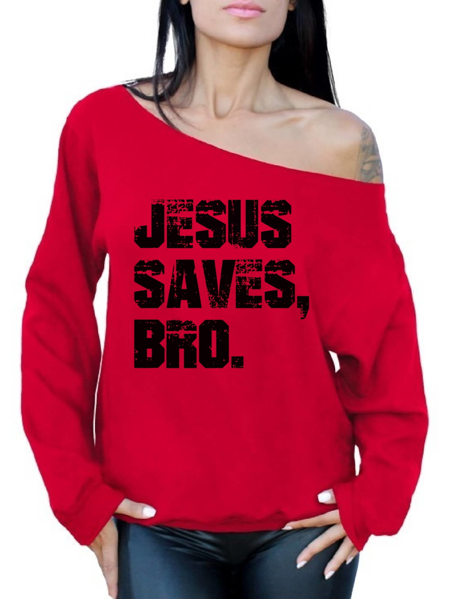Cross & Jesus Saves Reversible Sweatshirt main image 1
