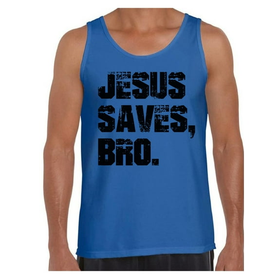 Awkward Styles Jesus Saves Tank Top Shirt for Men Black Mens Tanks Clothes for Men Jesus Christ is the Lord Christian Birthday Gifts Jesus Shirts Jesus Clothing Jesus Saves Bro Mens Shirt