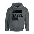 thumbnail image 1 of Awkward Styles Jesus Saves Unisex Hoodie Black Hoodie for Him Jesus Clothes Jesus Hoodie for Women Jesus Sweater for Men Christian Gifts Jesus Saves Bro Unisex Outfit for Men and Women, 1 of 5