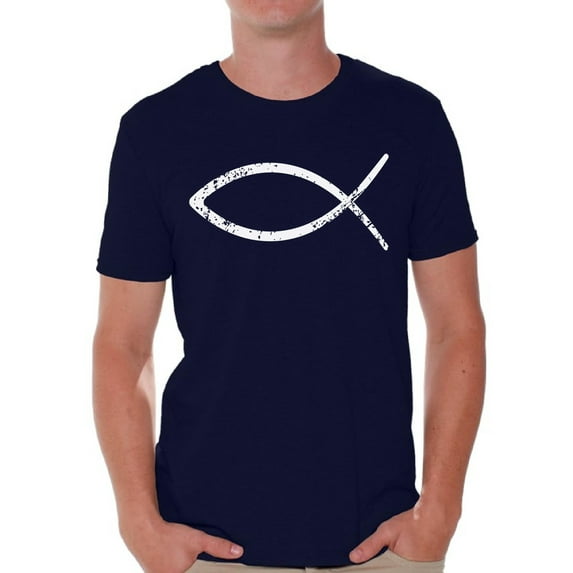 Awkward Styles Jesus T Shirt for Men Christian Mens Shirts Christian Fish Clothes for Men Team Jesus T-Shirt Fish Tshirt for Men Christian Gifts Jesus Shirts Jesus Clothing Collection for Men