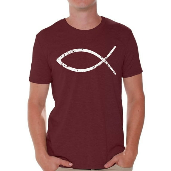 Awkward Styles Jesus T Shirt for Men Christian Mens Shirts Christian Fish Clothes for Men Team Jesus T-Shirt Fish Tshirt for Men Christian Gifts Jesus Shirts Jesus Clothing Collection for Men