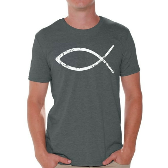 Awkward Styles Jesus T Shirt for Men Christian Mens Shirts Christian Fish Clothes for Men Team Jesus T-Shirt Fish Tshirt for Men Christian Gifts Jesus Shirts Jesus Clothing Collection for Men