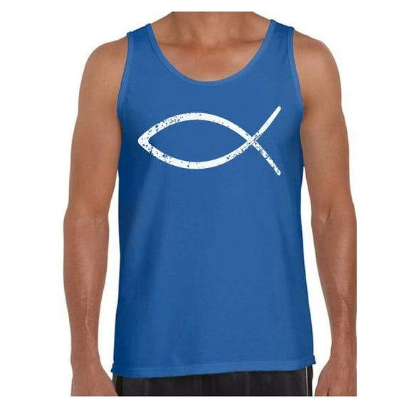 Awkward Styles Jesus Tank Top for Men Christian Shirts Christian Fish Clothes for Men Team Jesus Tank Top Fish Tshirt for Men Christian Gifts Jesus Shirts Jesus Clothing Collection for Men