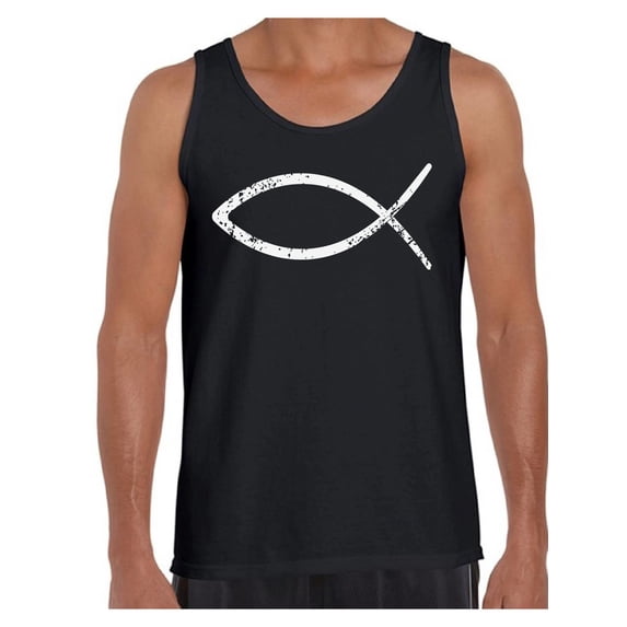 Awkward Styles Jesus Tank Top for Men Christian Shirts Christian Fish Clothes for Men Team Jesus Tank Top Fish Tshirt for Men Christian Gifts Jesus Shirts Jesus Clothing Collection for Men