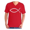 thumbnail image 1 of Awkward Styles Jesus V Neck Shirt for Men Christian Shirts Christian Fish Clothes for Men Team Jesus T-Shirt Fish Tshirt for Men Christian Gifts Jesus Shirts Jesus Clothing Collection for Men, 1 of 4