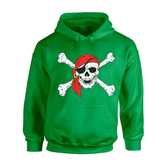 Awkward Styles Jolly Roger Skull Hooded Sweatshirt Pirate Flag Hoodie for Women Skull and Crossbones Hoodie Men Skull Pirate Sugar Skull Outfit for Dia de los Muertos Day of the Dead Gifts Unisex