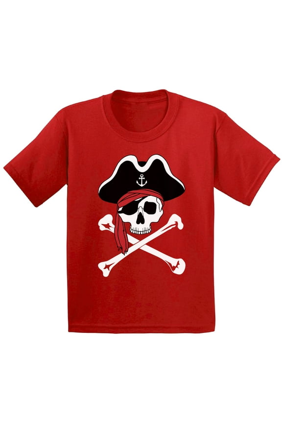 Jolly Roger Skull Tshirt for Kids Jolly Roger Skull Flag Gifts for Kids Dia de los Muertos Shirts Pirate Skull Youth Shirt Day of the Dead Outfit Pirate Skull Flag Shirt for Kids