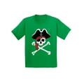 thumbnail image 1 of Awkward Styles Jolly Roger Skull Tshirt for Kids Jolly Roger Skull Flag Gifts for Kids Dia de los Muertos Shirts Pirate Skull Youth Shirt Day of the Dead Outfit Pirate Skull Flag Shirt for Kids, 1 of 4