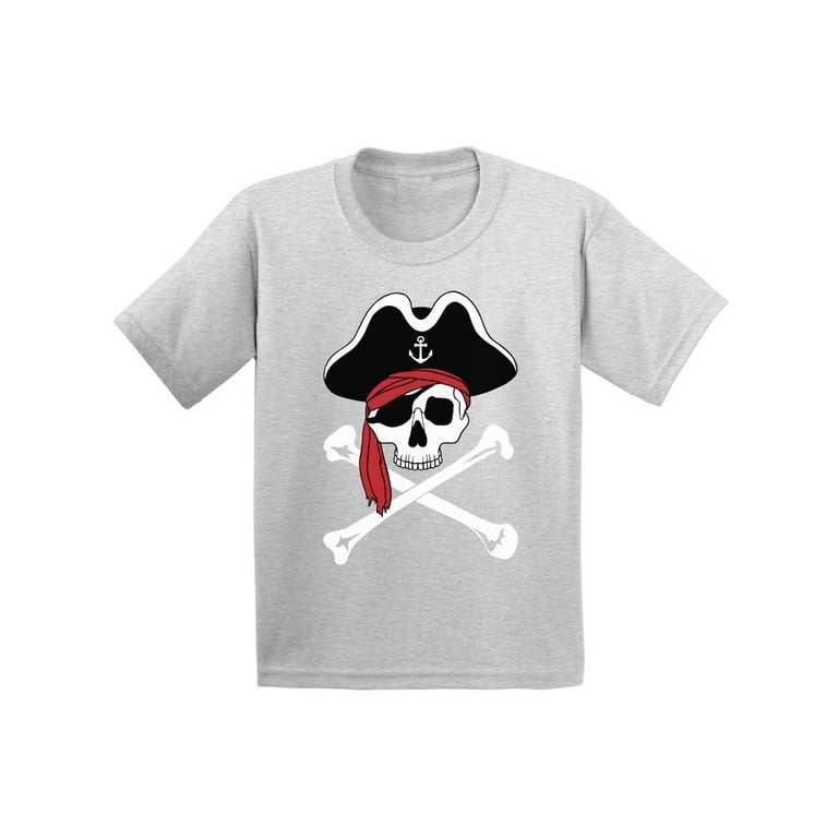 Pirate Boy T Shirt Jolly Roger Skull & Crossbones Flag Tees Pirate Boy T Shirt Jolly Roger Skull & Crossbones Flag Tees