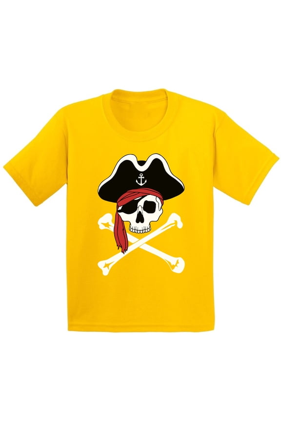 Jolly Roger Skull Tshirt for Kids Jolly Roger Skull Flag Gifts for Kids Dia de los Muertos Shirts Pirate Skull Youth Shirt Day of the Dead Outfit Pirate Skull Flag Shirt for Kids