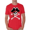 thumbnail image 1 of Awkward Styles Jolly Roger Skull Tshirt for Men Jolly Roger Skull Flag Gifts for Him Dia de los Muertos Shirts Men's Pirate Skull Shirt Day of the Dead Outfit Pirate Skull Flag Shirt for Men, 1 of 4