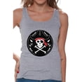 thumbnail image 1 of Awkward Styles Jolly Roger Tank Top for Women Pirate Skull Tank Women's Day of the Dead Tank Top Jolly Roger Skull Sleeveless Shirt Dia de los Muertos Gifts Pirate Skull Flag Shirt Pirate Flag Tank, 1 of 4