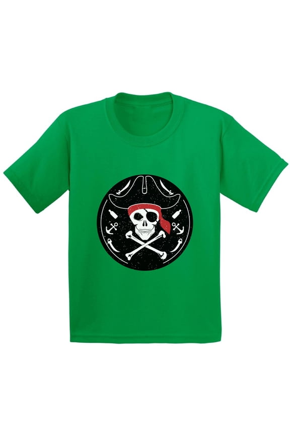 Jolly Roger Tshirt for Kids Pirate Skull Shirt Jolly Roger Skull T Shirt Dia de los Muertos Gifts for Kids Day of the Dead Shirt Pirate Skull Flag Shirt Pirate Birthday Costume Shirt