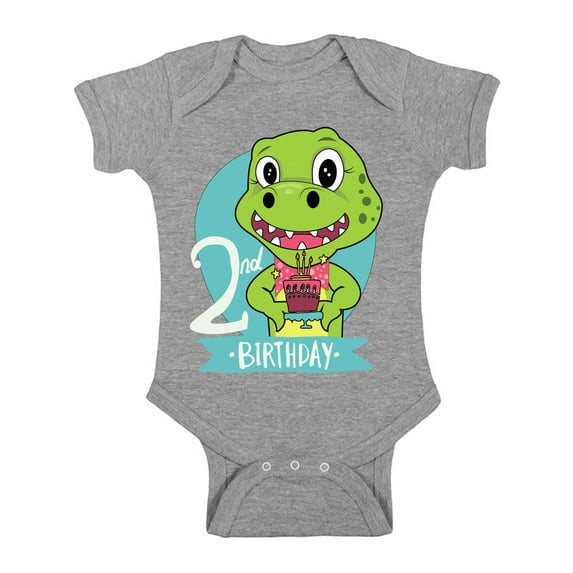 Awkward Styles Jurassic Park Clothes Second Birthday Bodysuit Short Sleeve for Newborn Baby Dinosaur Gifts for 2 Year Old Dinosaur Themed Birthday 2nd Birthday Outfit for Baby Boys and Baby Girls