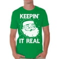 thumbnail image 1 of Awkward Styles Keepin' It Real Christmas Shirt Christmas tshirts for Men Funny Tacky Party Holiday Xmas Santa Claus Men's Holiday Tee His and Hers X-mas Christmas Gift Xmas Holiday Top, 1 of 4
