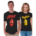 thumbnail image 1 of Awkward Styles Ketchup Mustard Couple Shirts Matching Shirts for Valentine's Day Funny Couple T-Shirts Boyfriend Girlfriend Shirts for Food Lovers Valentine's Day Collection Matching Couple Shirts, 1 of 5