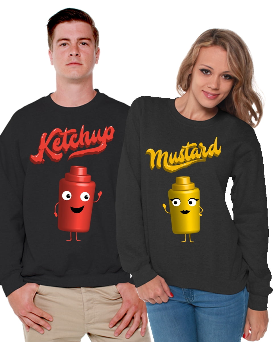Awkward Styles Ketchup Mustard Couple Sweatshirts Funny Gifts for