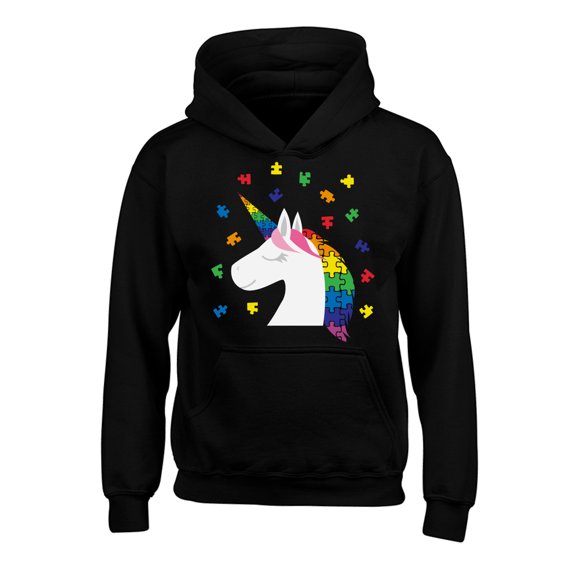 Awkward Styles Kid's Autism Hoodies for Girls Multicolored Unicorn Hooded Youth Sweatshirt for Boys