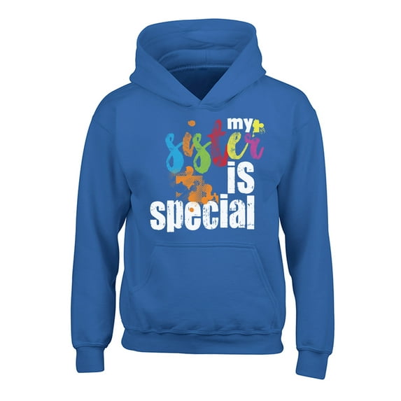 Awkward Styles Kid's Autism Hoodies for Girls My Sister Is Special Hooded Youth Sweatshirt for Boys